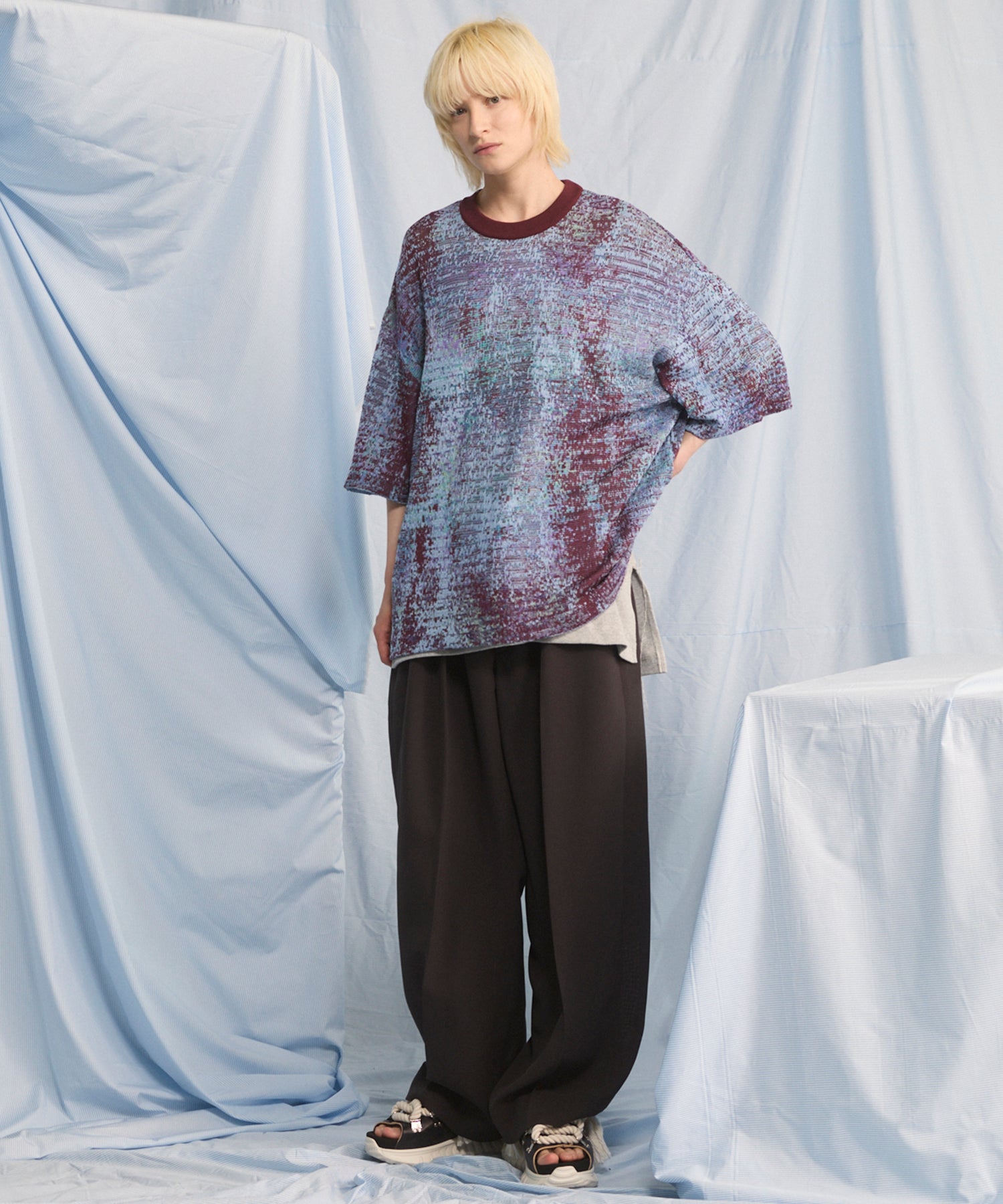 [26SS 预购] 花朵拼布 Vintage Like Prime-Over 运动拉链连帽衫