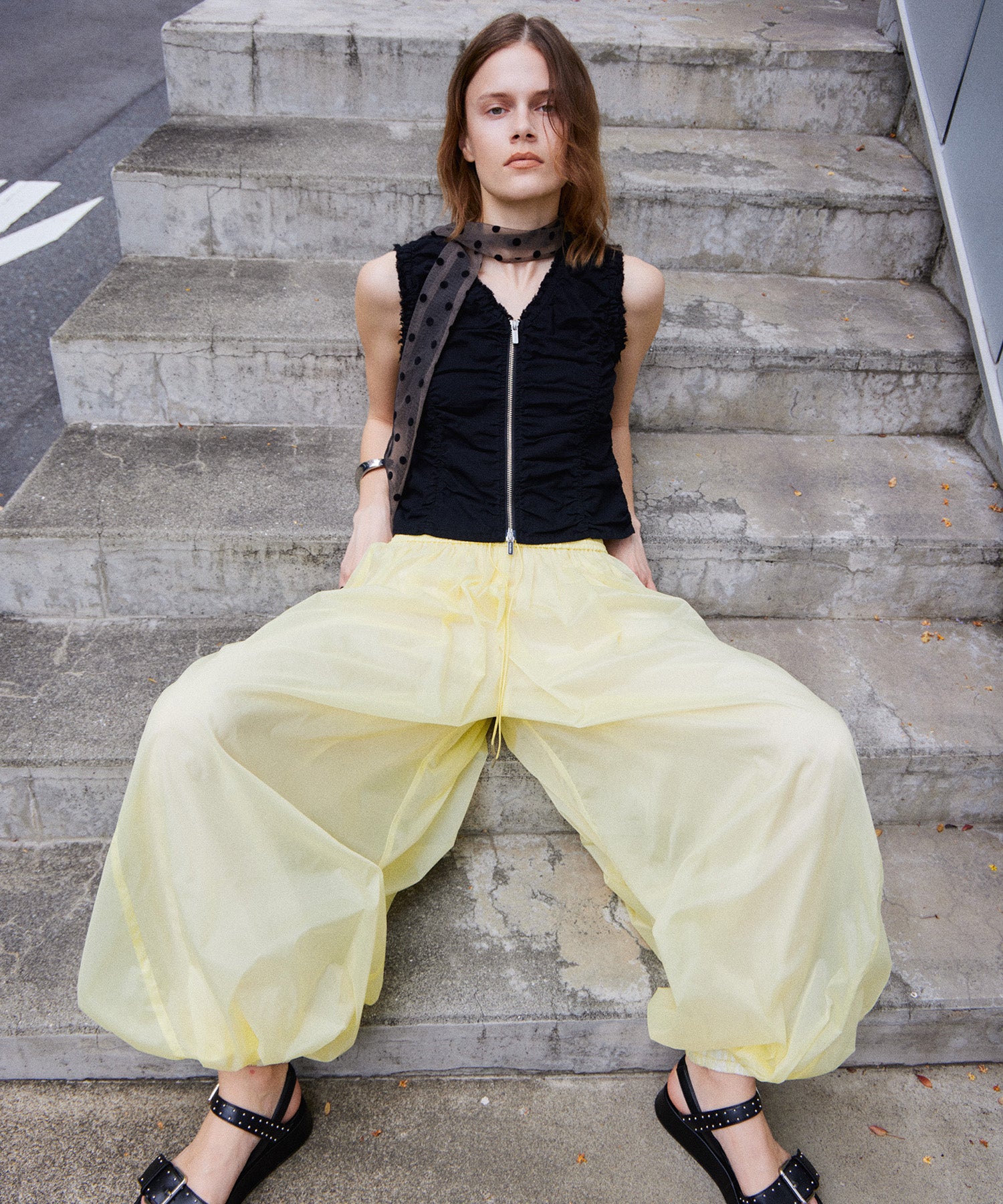 【2026Summer PRE-ORDER】Sheer Nylon Balloon Pants