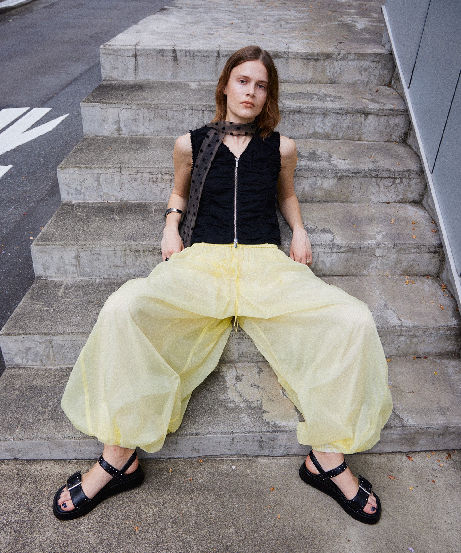 【2026Summer PRE-ORDER】Sheer Nylon Balloon Pants