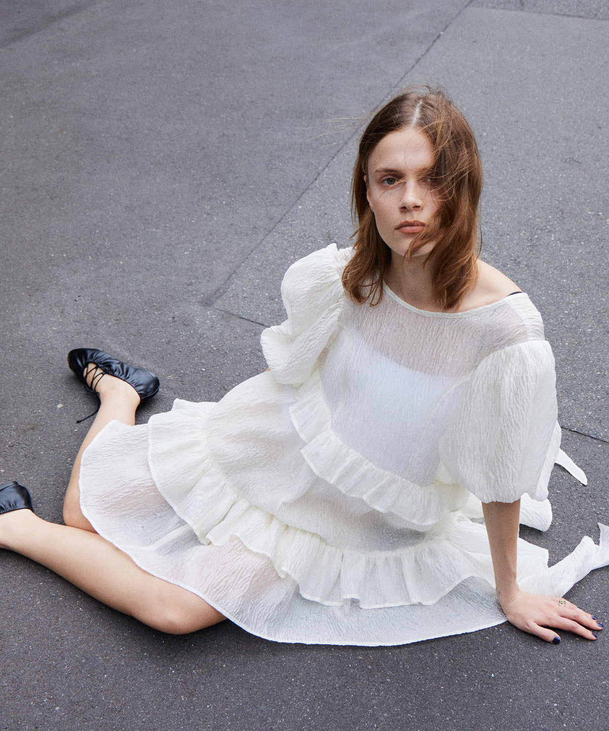 【2026Summer PRE-ORDER】Multi-fabric Sheer Tunic