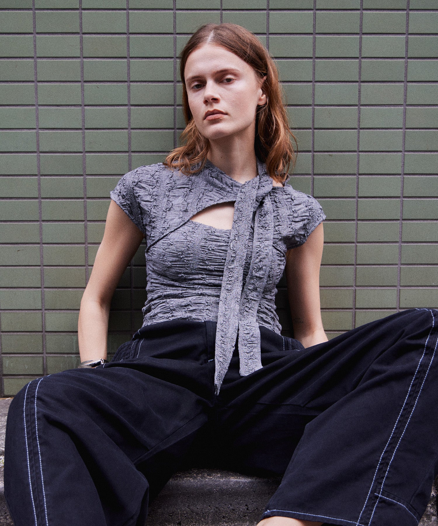 【2026Summer PRE-ORDER】out Bow Tie Bolero Layered Top