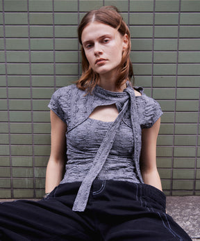 【2026Summer PRE-ORDER】out Bow Tie Bolero Layered Top