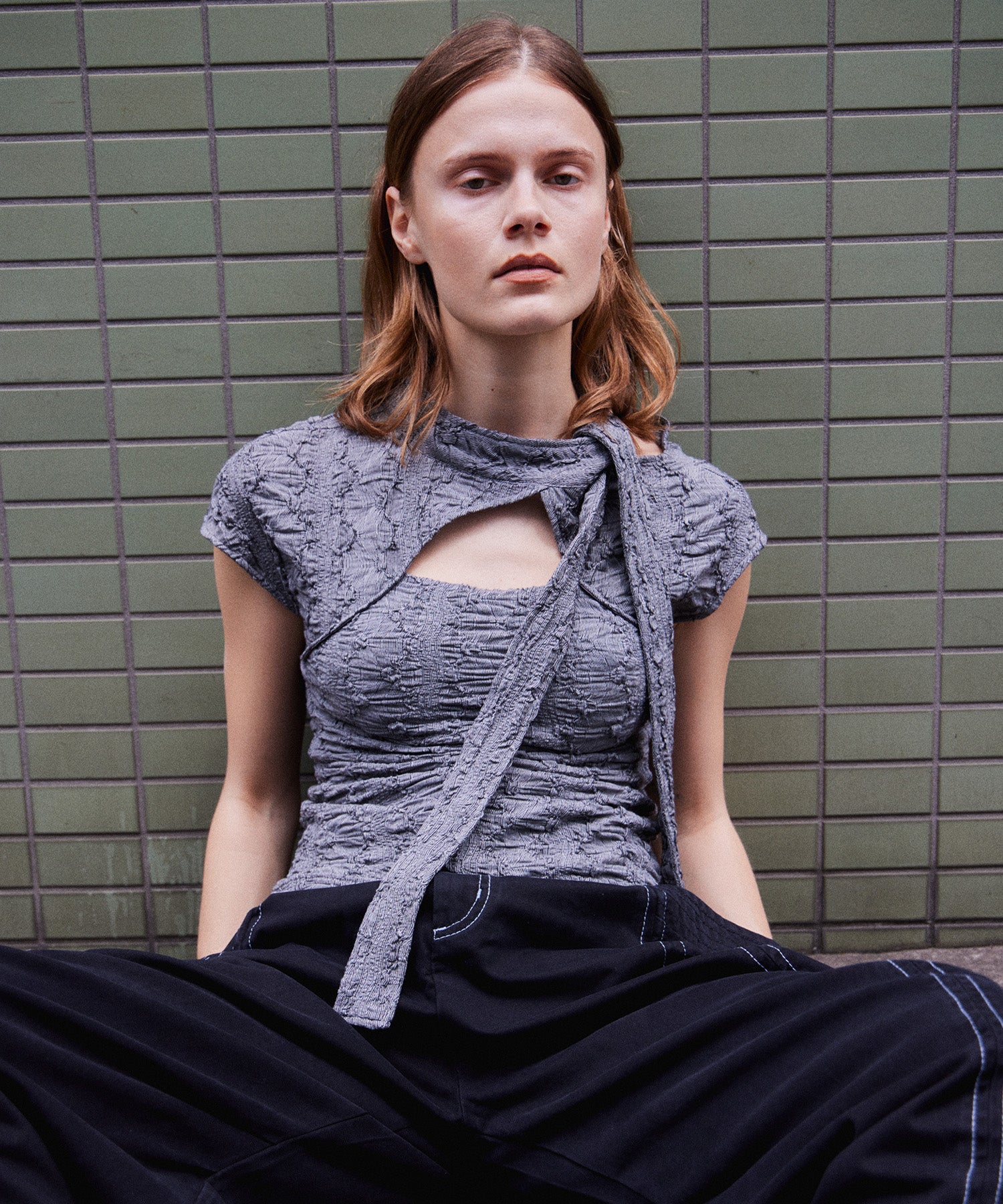 【2026Summer PRE-ORDER】out Bow Tie Bolero Layered Top