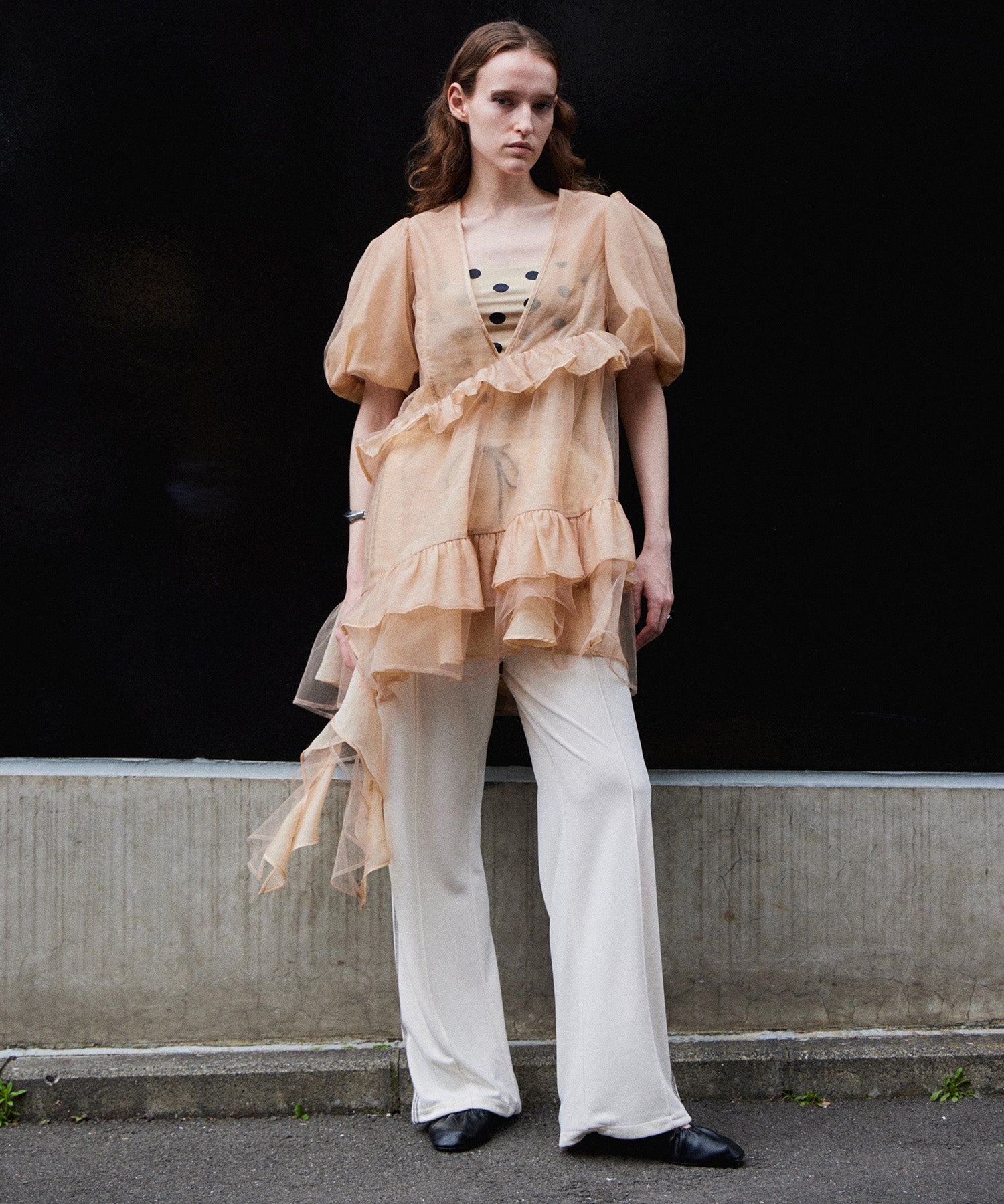 [2026Summer PRE-ORDER] Multi-fabric Sheer Tunic