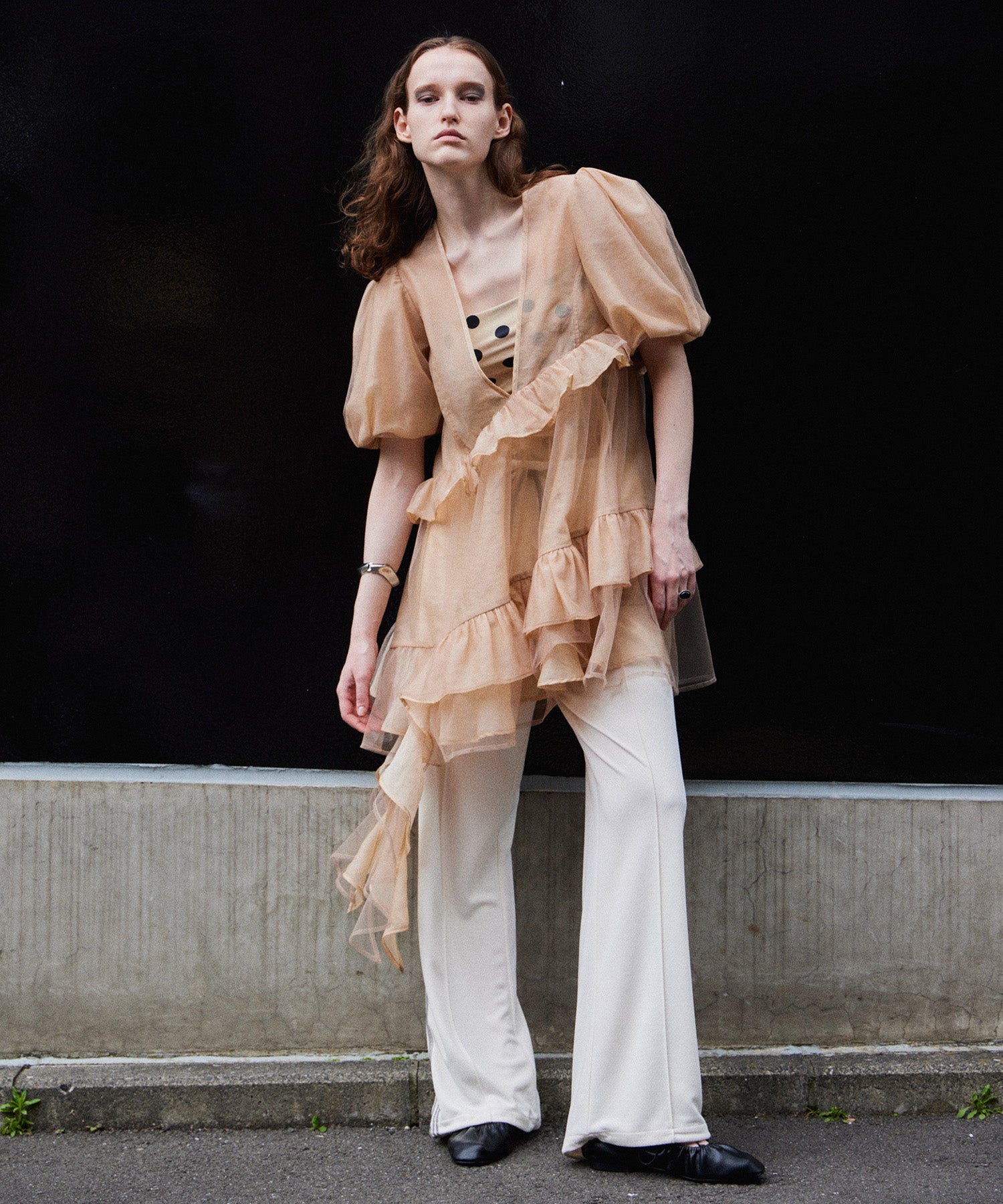 [2026Summer PRE-ORDER] Multi-fabric Sheer Tunic
