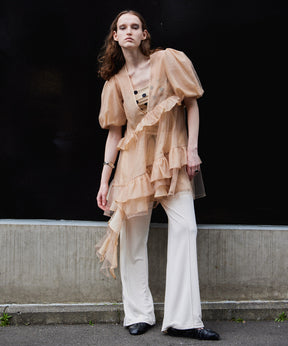 [2026Summer PRE-ORDER] Multi-fabric Sheer Tunic
