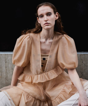 [2026Summer PRE-ORDER] Multi-fabric Sheer Tunic
