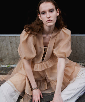[2026Summer PRE-ORDER] Multi-fabric Sheer Tunic