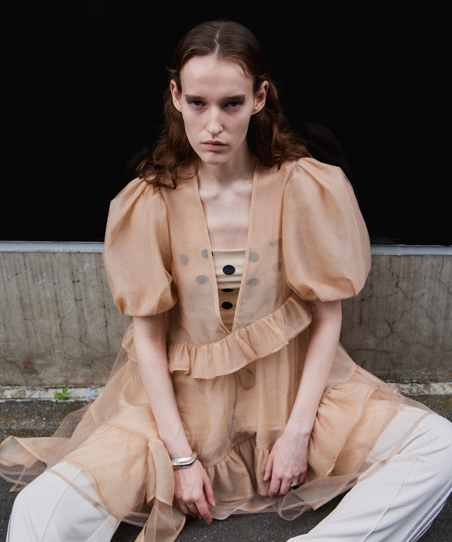 [2026Summer PRE-ORDER] Multi-fabric Sheer Tunic