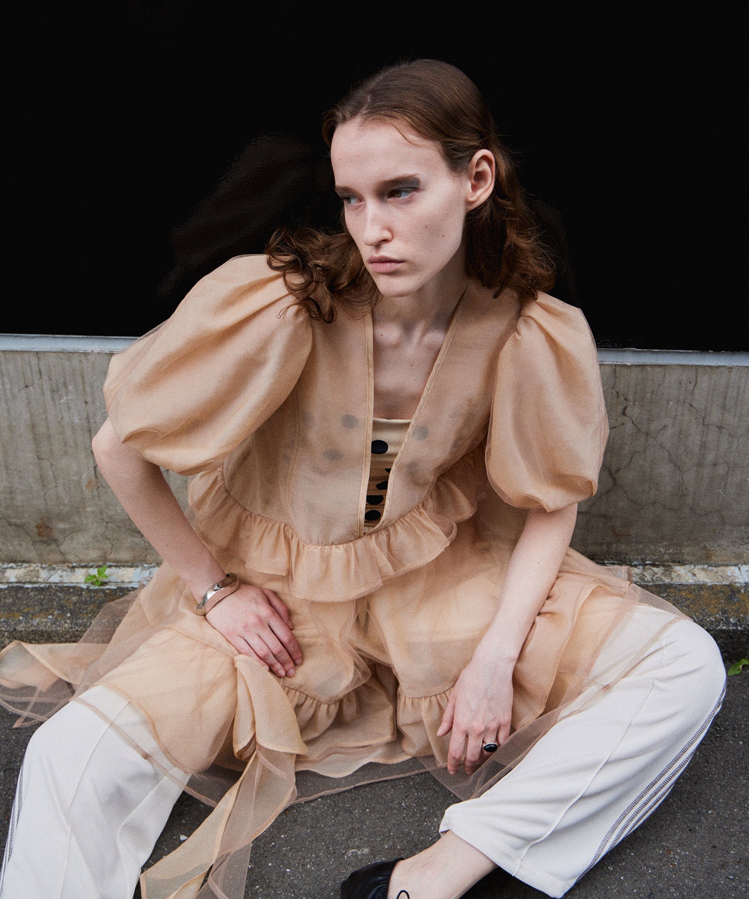 [2026Summer PRE-ORDER] Multi-fabric Sheer Tunic