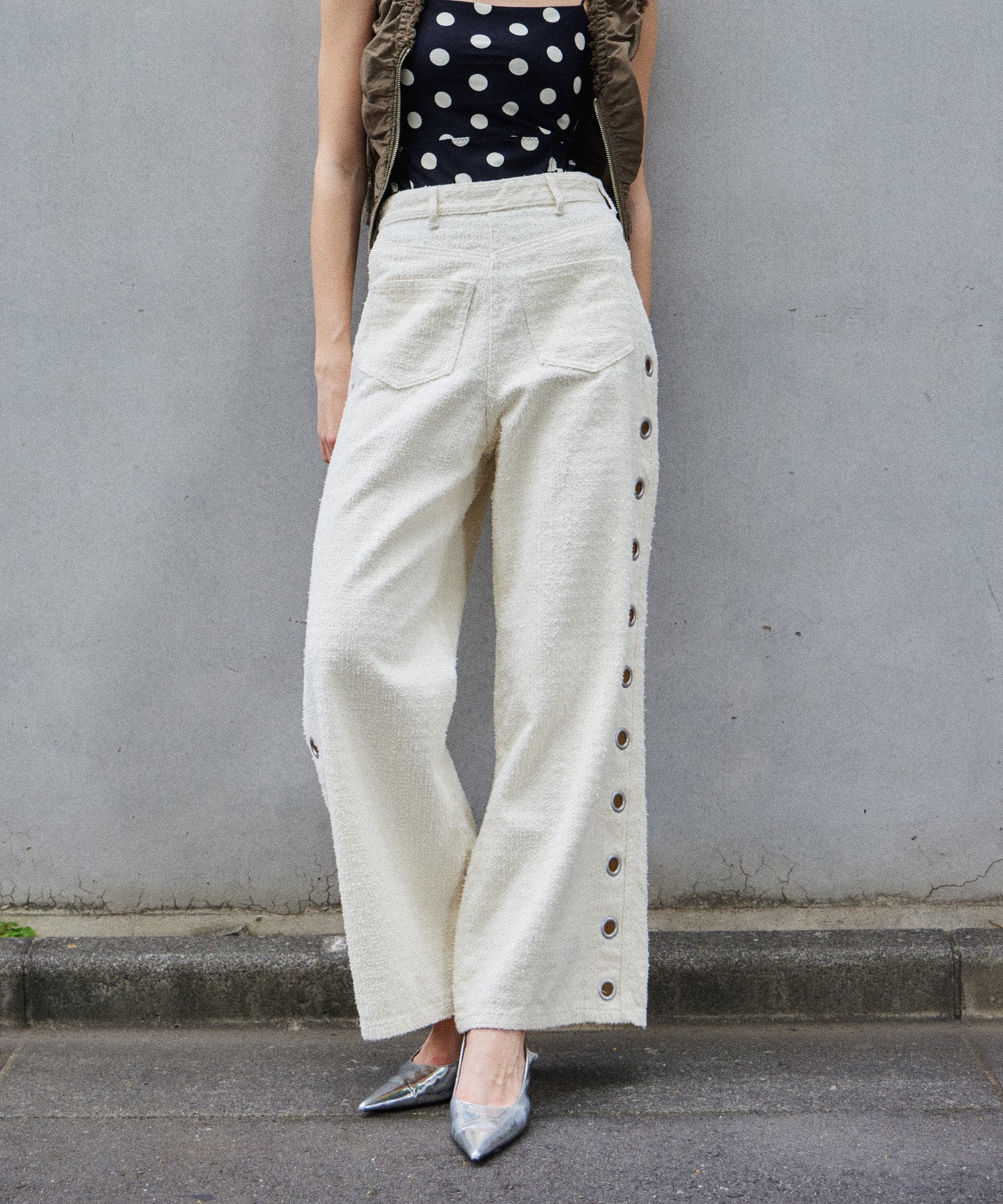 【2026Summer PRE-ORDER】Needle Punch Eyelet Denim