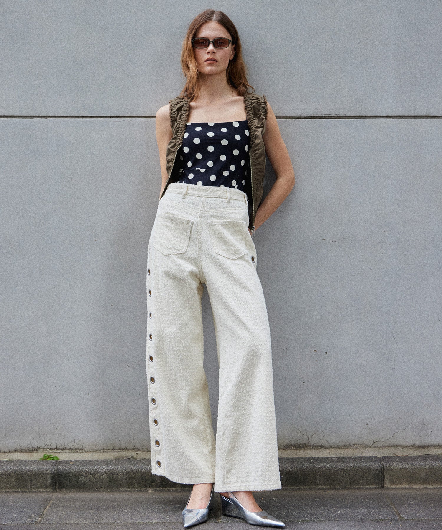 【2026Summer PRE-ORDER】Needle Punch Eyelet Denim