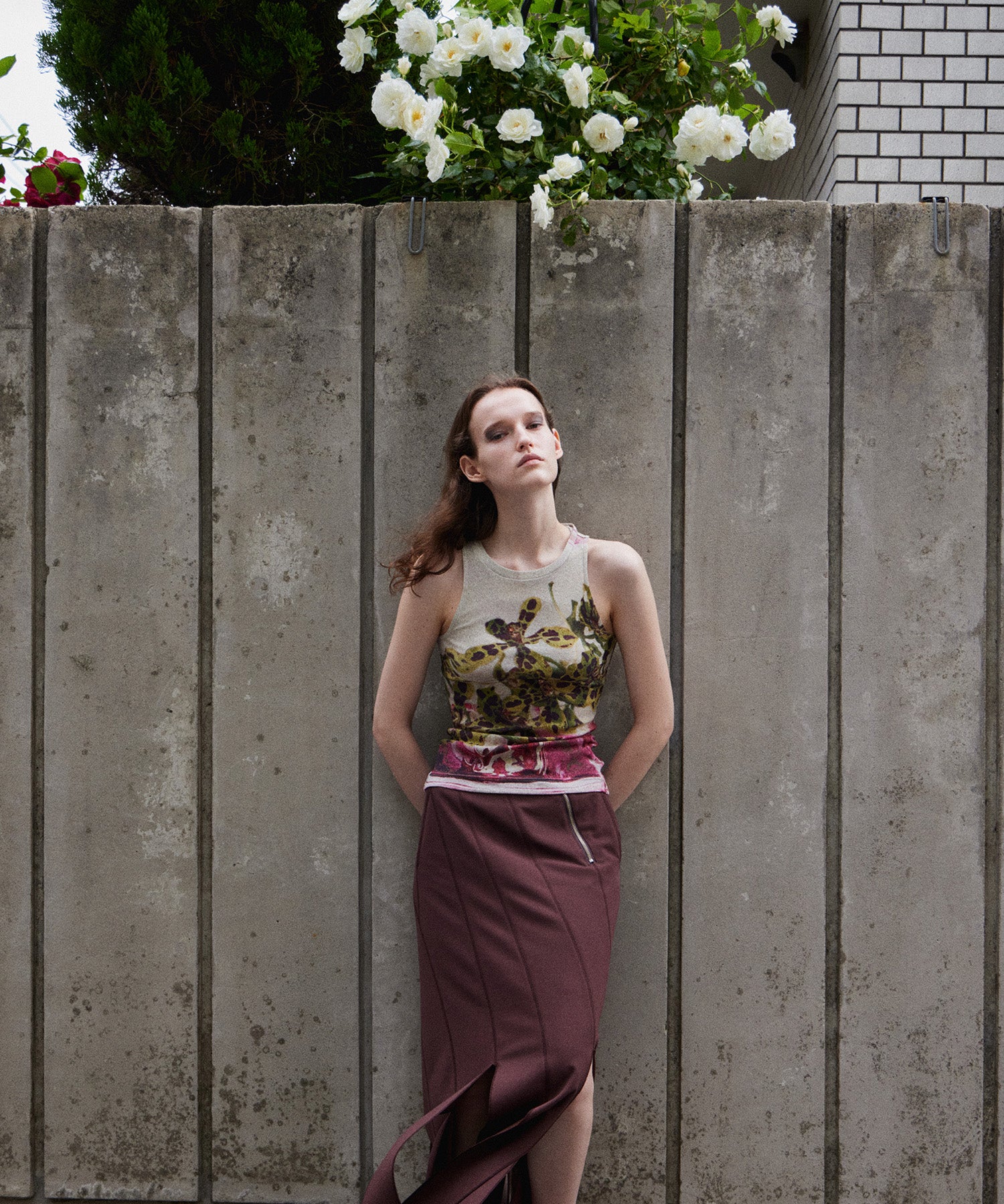 【2026Summer PRE-ORDER】Flower Print Ribbed Tank Top