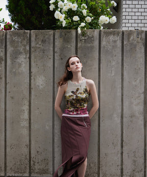 【2026Summer PRE-ORDER】Flower Print Ribbed Tank Top