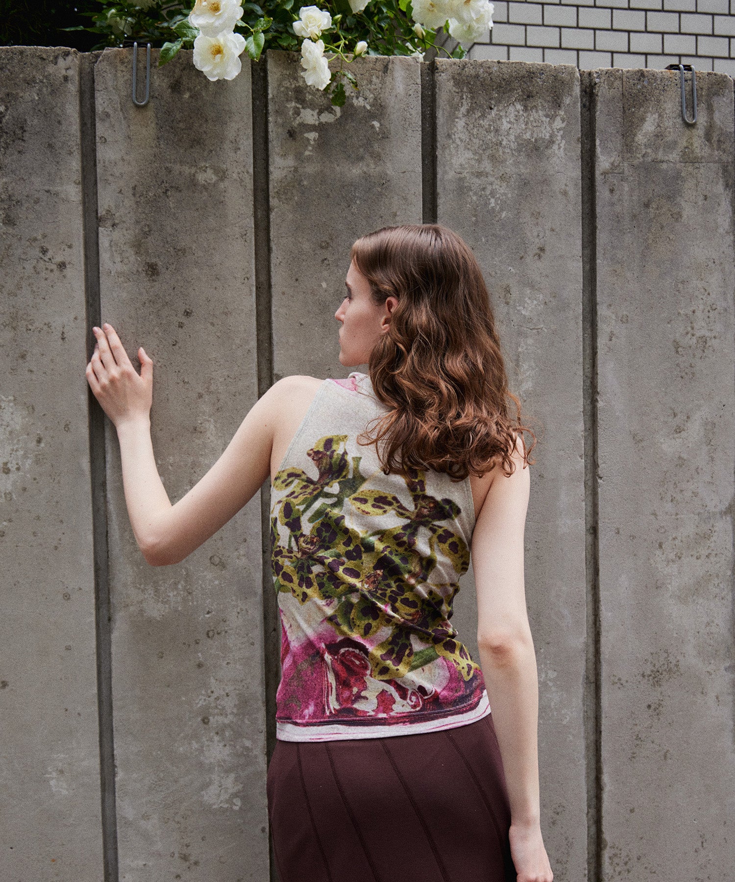 【2026Summer PRE-ORDER】Flower Print Ribbed Tank Top