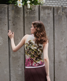 【2026Summer PRE-ORDER】Flower Print Ribbed Tank Top