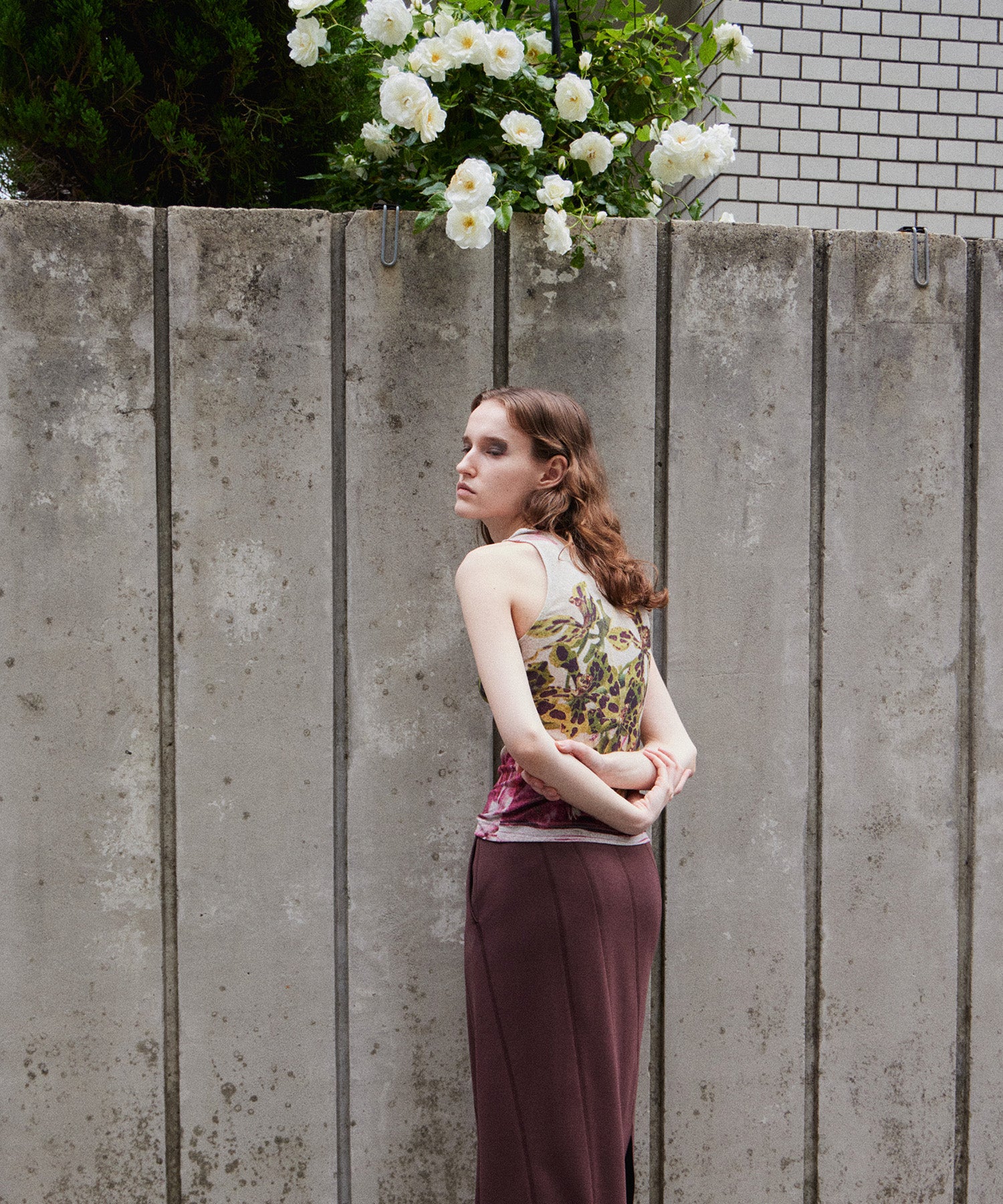 【2026Summer PRE-ORDER】Flower Print Ribbed Tank Top