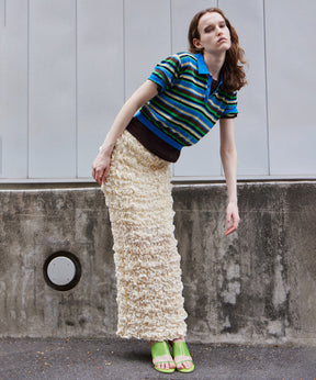 【2026Summer PRE-ORDER】Sheer Border Knit Polo