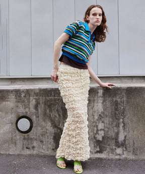 【2026Summer PRE-ORDER】Sheer Border Knit Polo