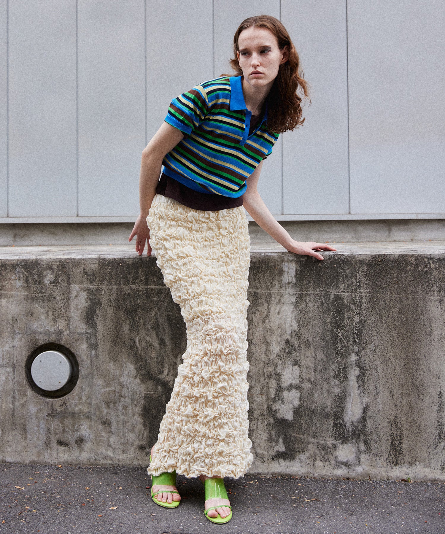 【2026Summer PRE-ORDER】Sheer Border Knit Polo