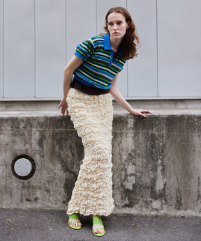 【2026Summer PRE-ORDER】Sheer Border Knit Polo