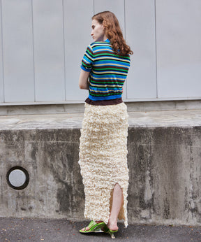 【2026Summer PRE-ORDER】Sheer Border Knit Polo