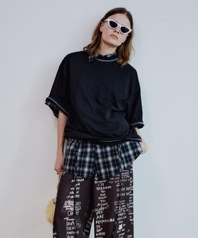 Multi-Way Color Stitch Over T-Shirt