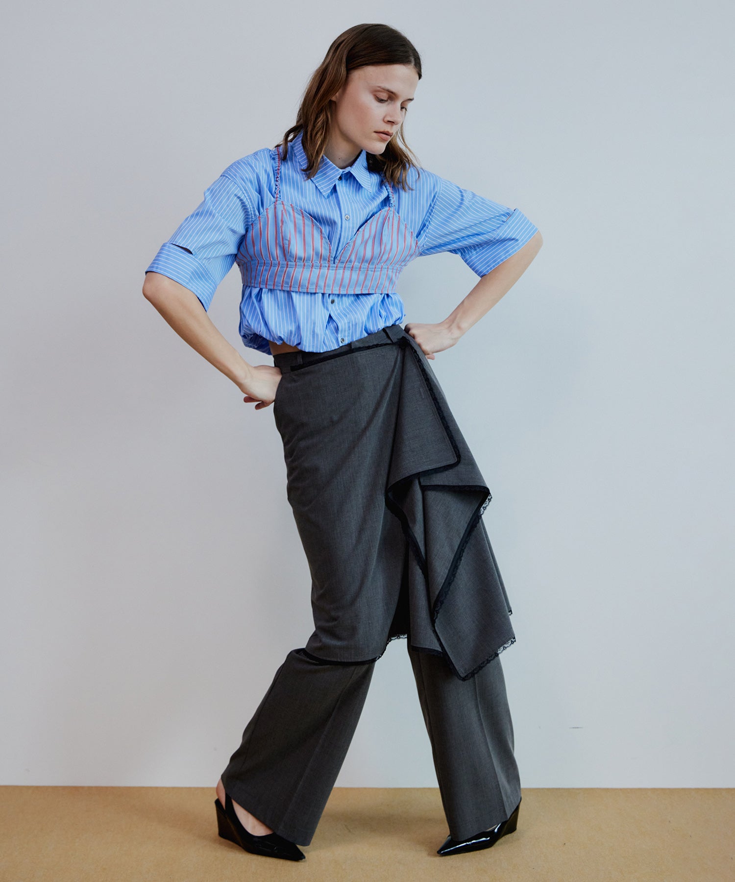 【2026Summer PRE-ORDER】Wrap-Draped Skirt Pants
