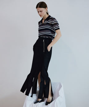 【2026Summer PRE-ORDER】Sheer Border Knit Polo