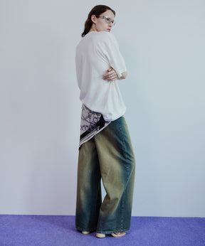 High Blast Over-Dyed Denim Pants