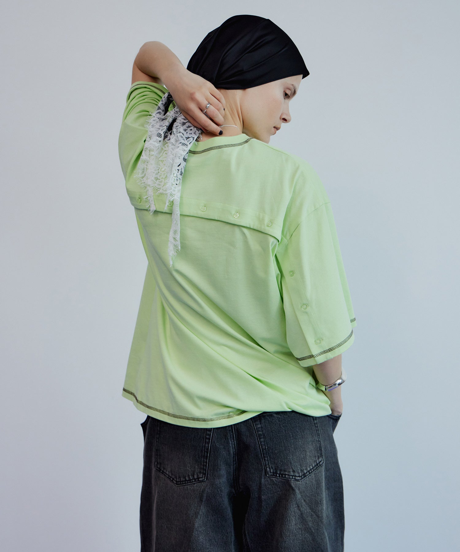 Multi-Way Color Stitch Over T-Shirt