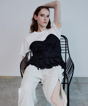 【2026Summer PRE-ORDER】Wrap Pleats Dock T-Shirt