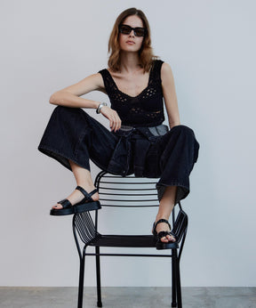 2WAY High-Waist Wide Denim
