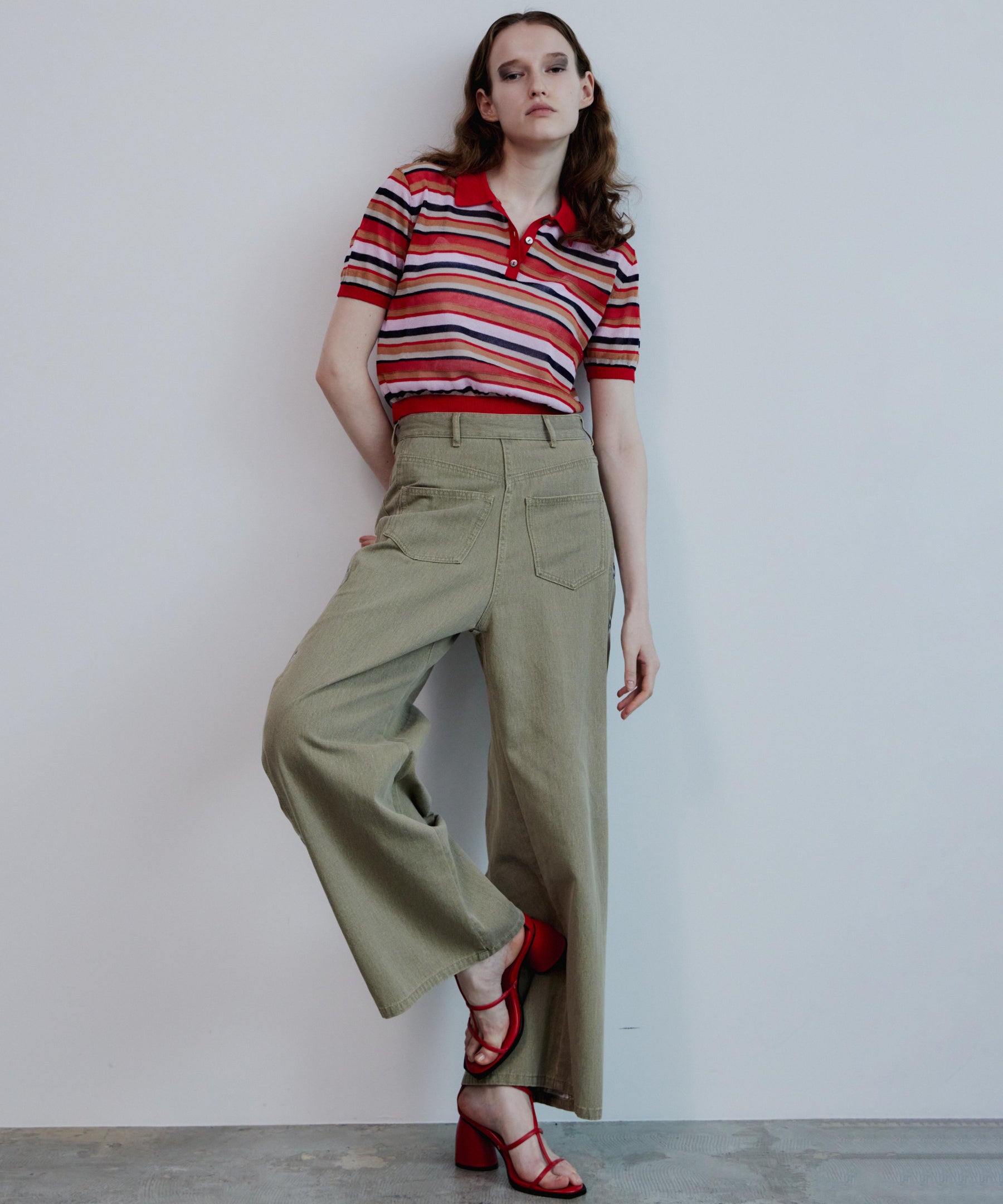 【2026Summer PRE-ORDER】Sheer Border Knit Polo