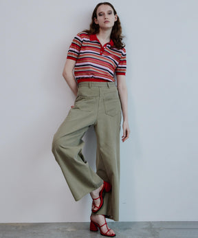 【2026Summer PRE-ORDER】Sheer Border Knit Polo