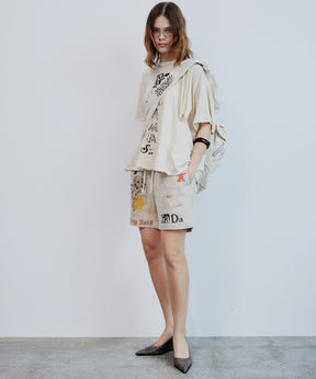 【OPEN YY】SCOOP NECK PHONETIC TEE