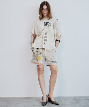 【OPEN YY】SCOOP NECK PHONETIC TEE