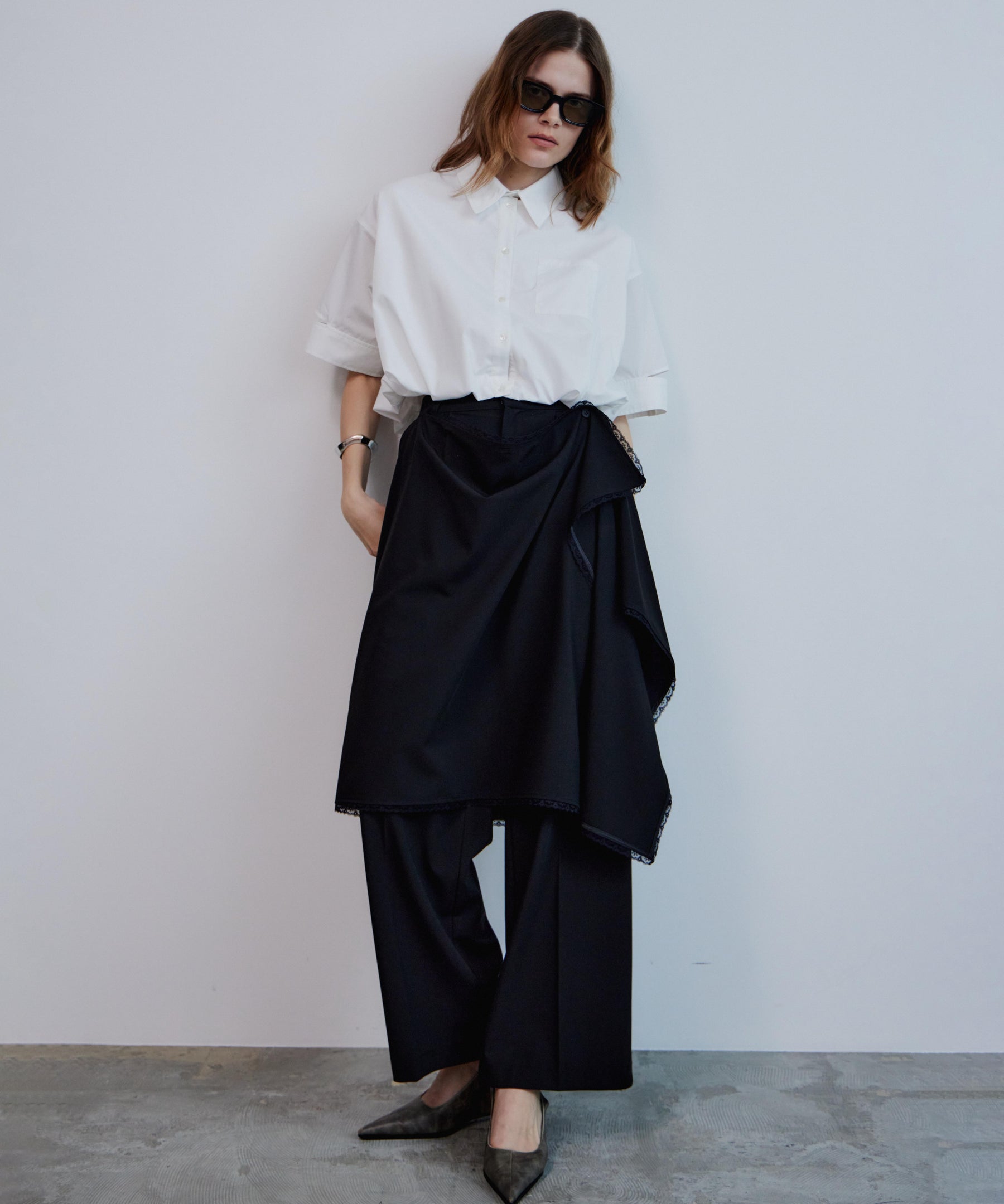 【2026Summer PRE-ORDER】Wrap-Draped Skirt Pants