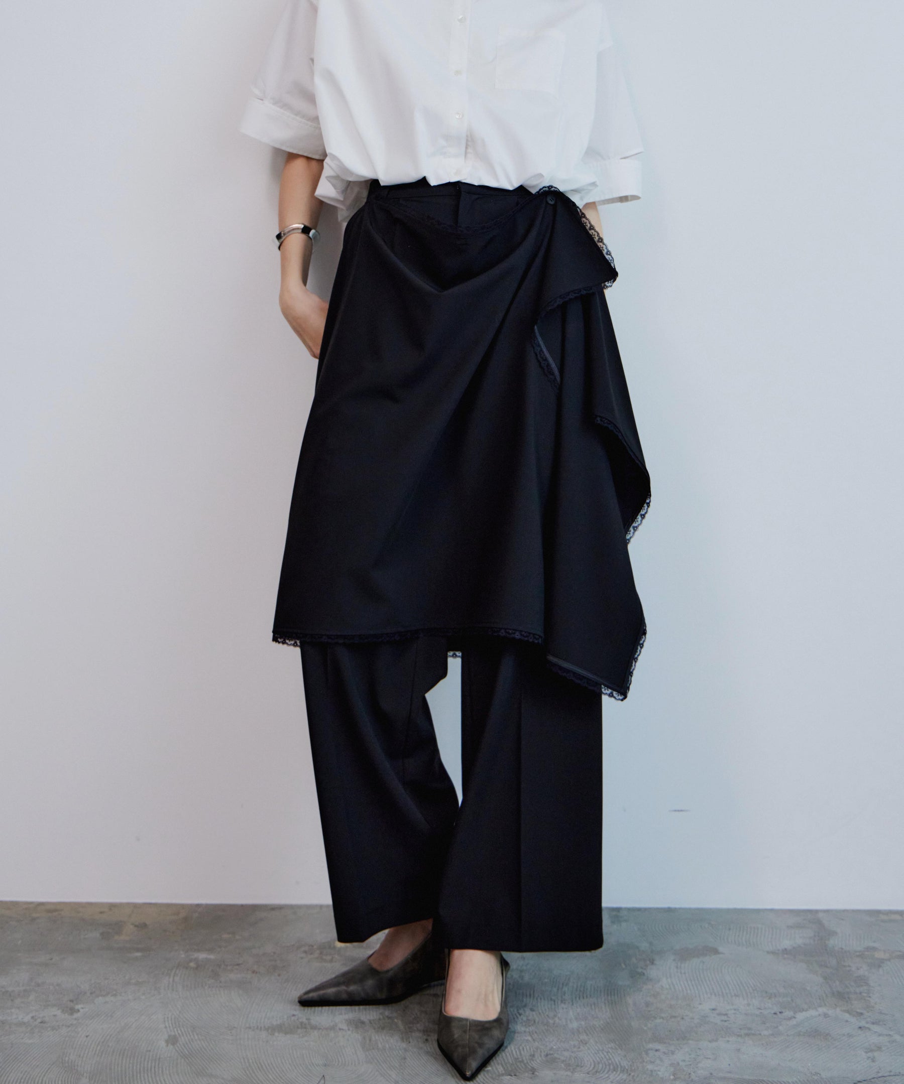【2026Summer PRE-ORDER】Wrap-Draped Skirt Pants