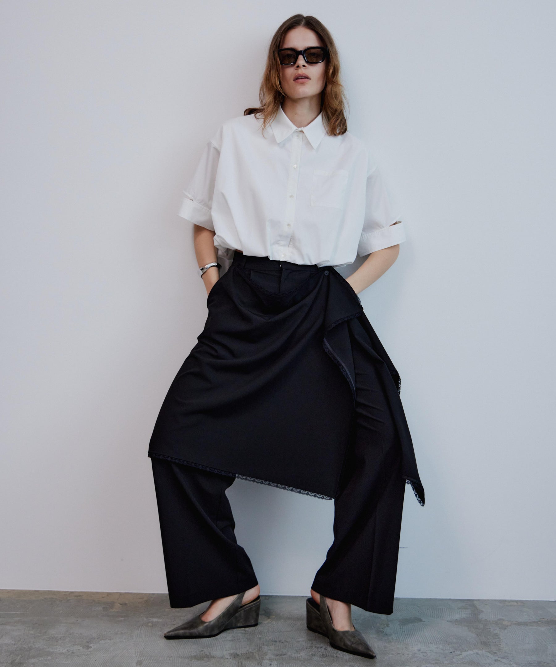 【2026Summer PRE-ORDER】Wrap-Draped Skirt Pants