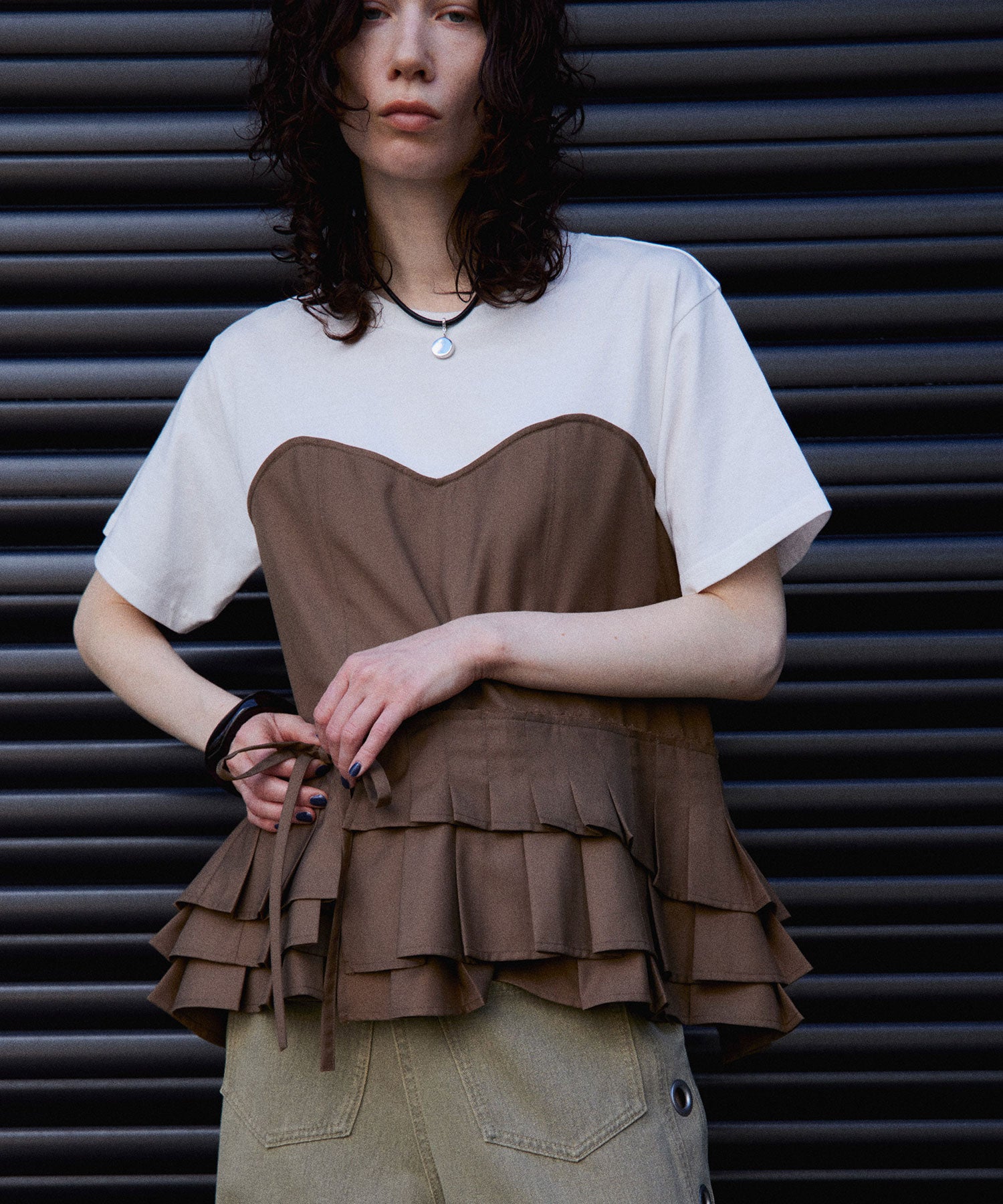 【2026Summer PRE-ORDER】Wrap Pleats Dock T-Shirt