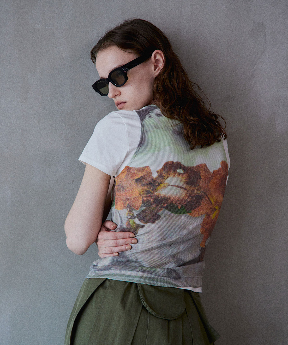 【2026Summer PRE-ORDER】Flower Print Ribbed Tank Top