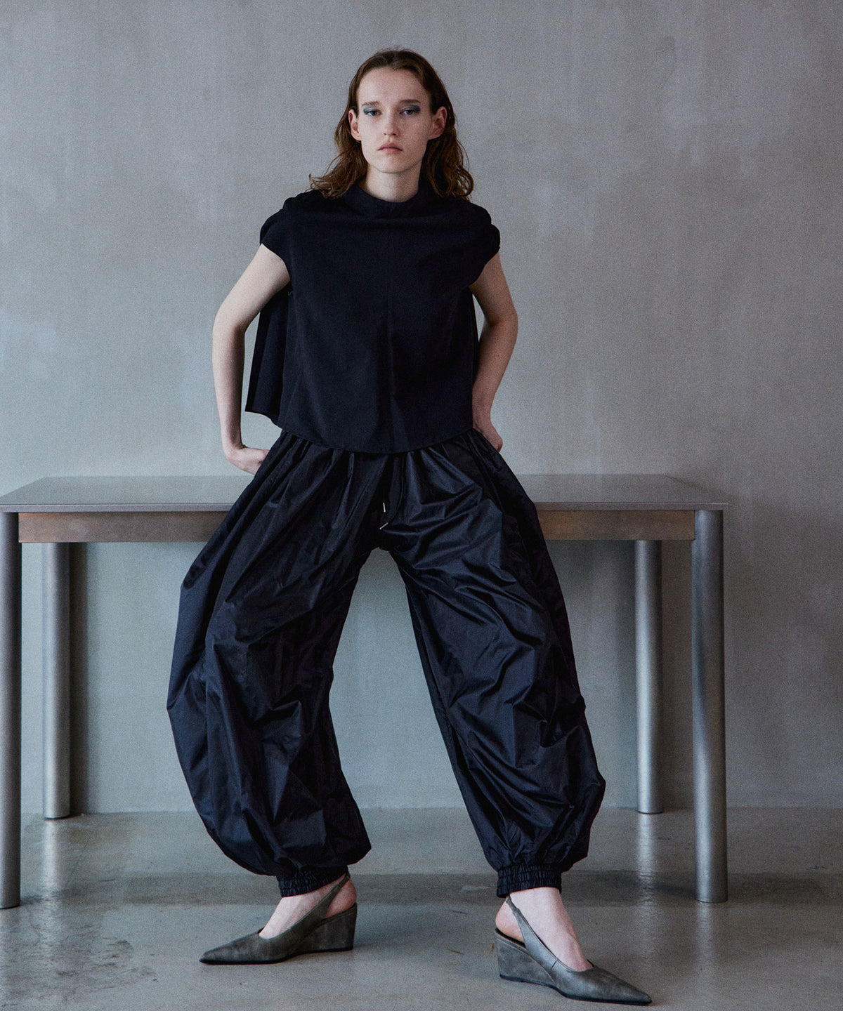 【2026Summer PRE-ORDER】Sheer Nylon Balloon Pants