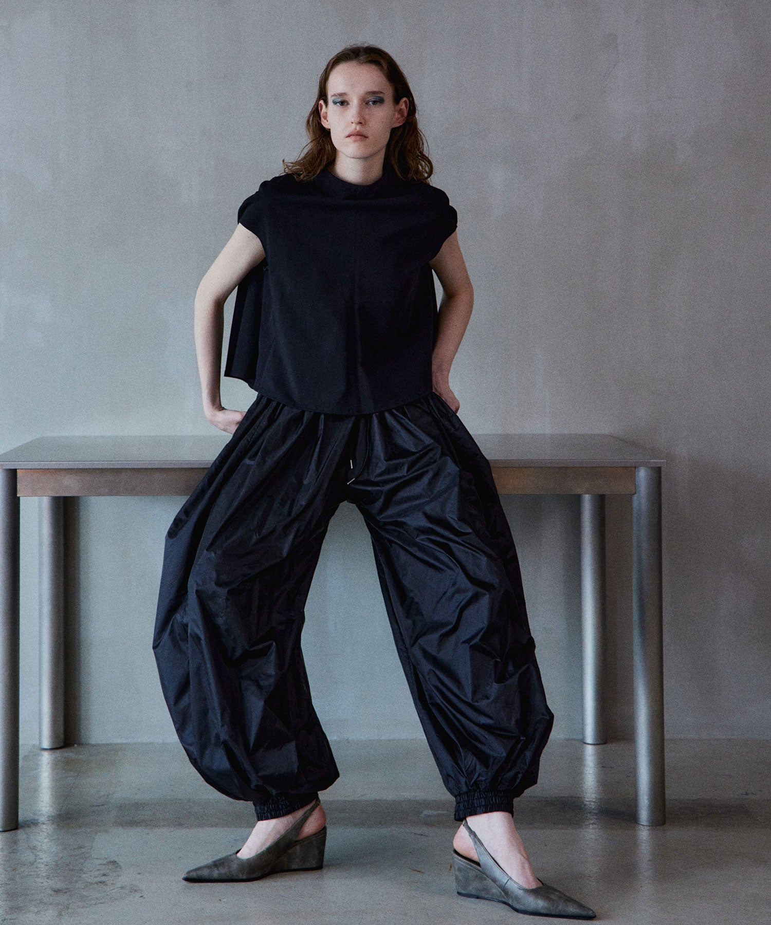【2026Summer PRE-ORDER】Sheer Nylon Balloon Pants