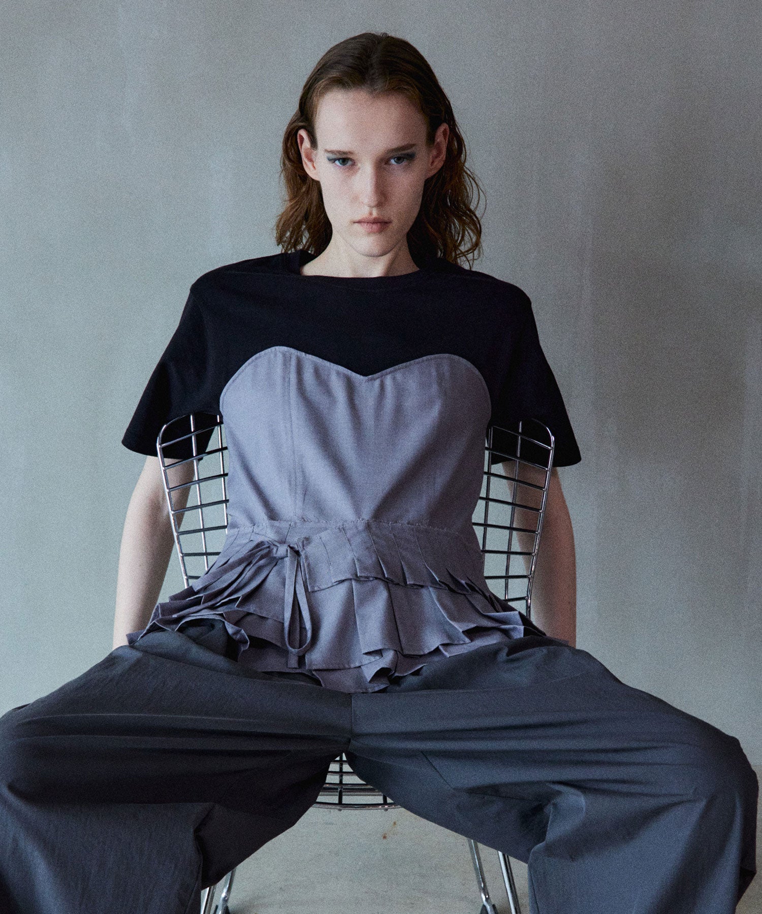 【2026Summer PRE-ORDER】Wrap Pleats Dock T-Shirt