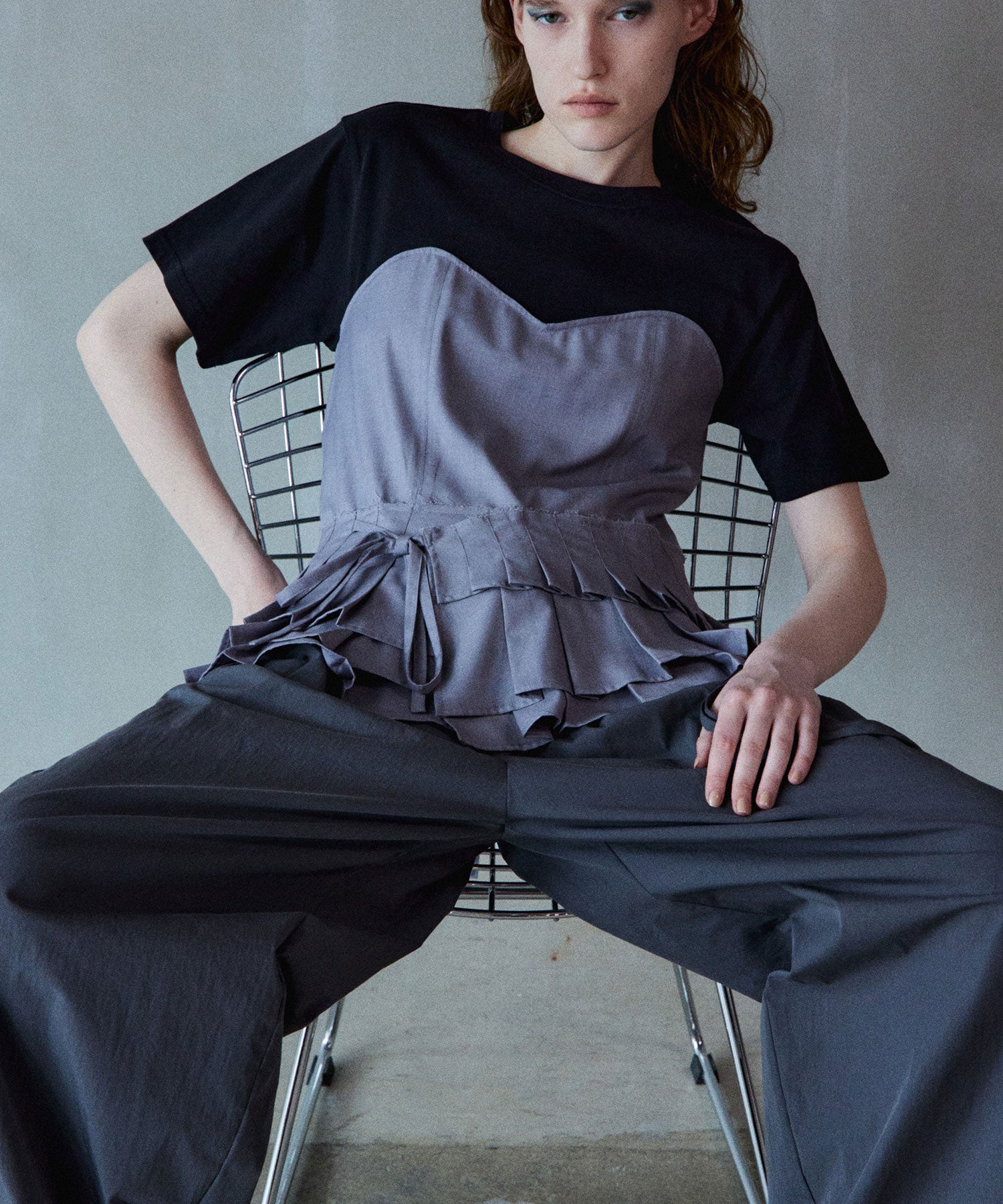 【2026Summer PRE-ORDER】Wrap Pleats Dock T-Shirt