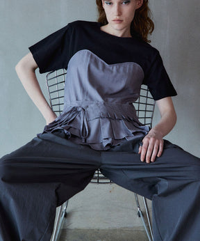【2026Summer PRE-ORDER】Wrap Pleats Dock T-Shirt