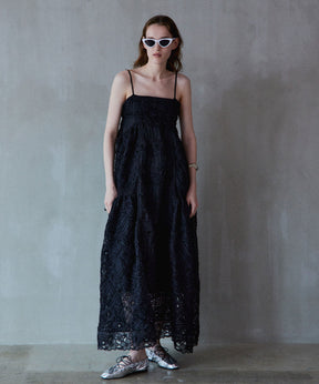 Embroidered Tiered Cami Dress