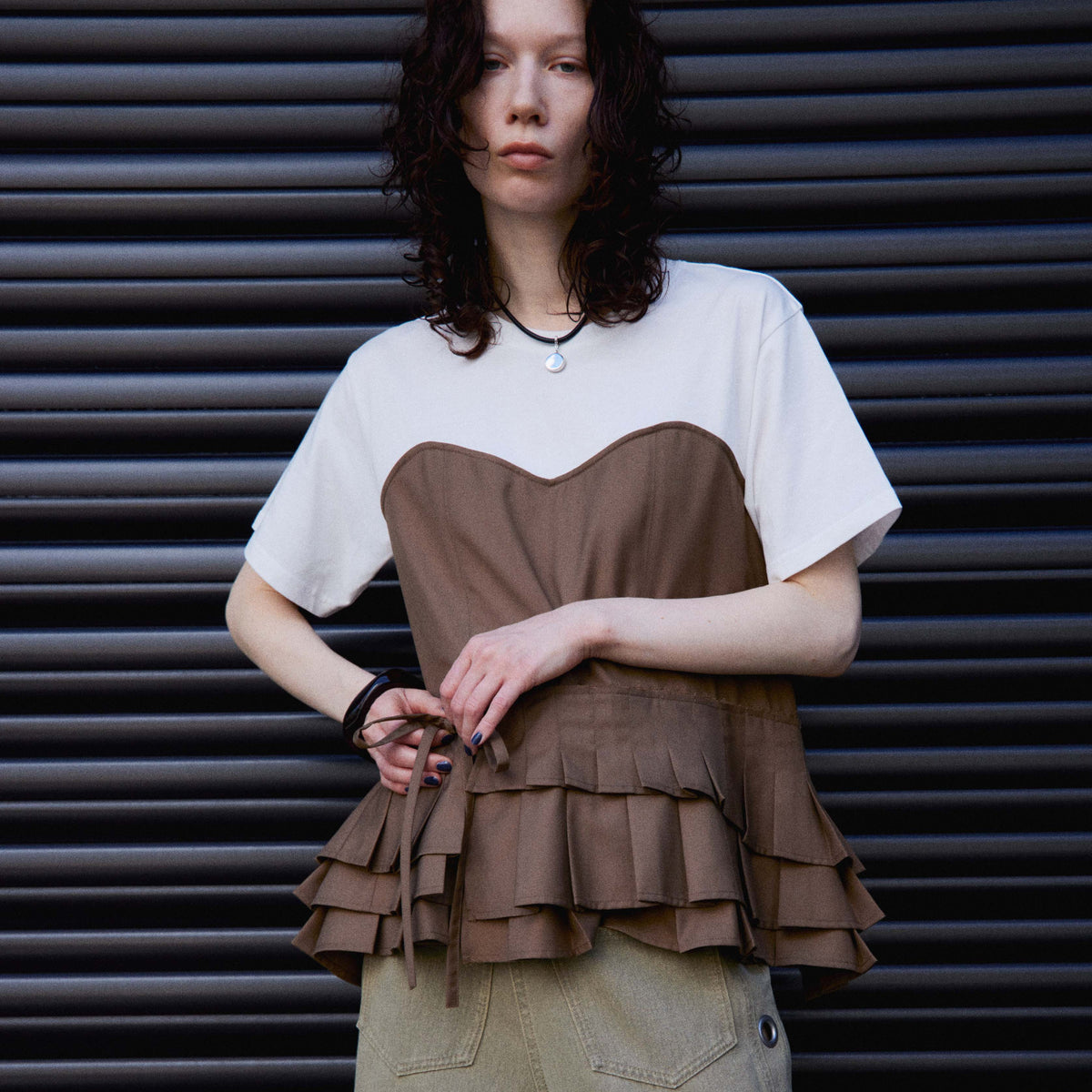 Wrap Pleats Dock T-Shirt