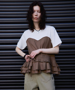 【2026Summer PRE-ORDER】Wrap Pleats Dock T-Shirt